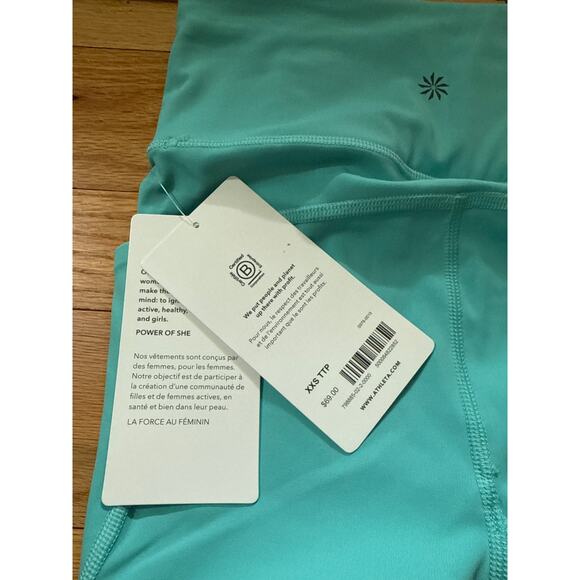 Athleta Shorts Sz XXS Turquoise Ultimate Stash II 9” Shorts - Picture 6 of 8